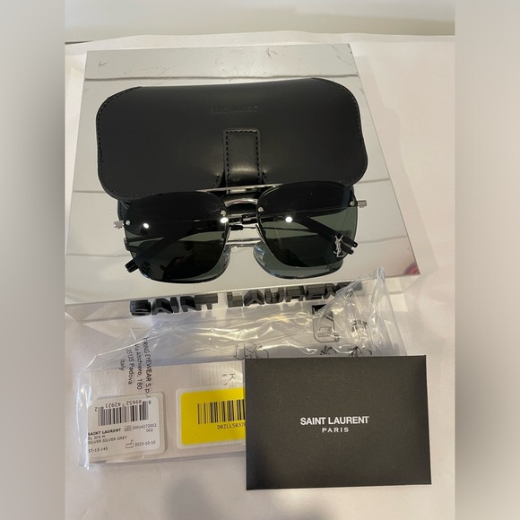 SAINT LAURENT SL 309 M-002 AVIATOR SUNGLASSES - Picture 10 of 10